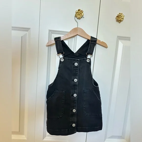 OshKosh B'gosh | Dresses | Oshkosh Toddler 3t Girls Overall Dress Black |  Poshmark